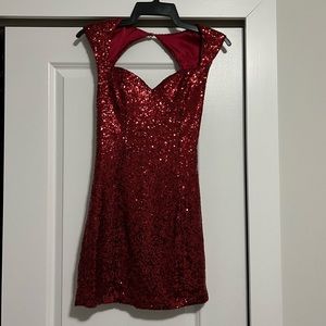 Guess Red Sequin Dress